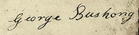 George Bushong's signature from 1826.