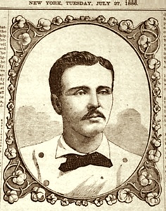 Albert Bushong's portrait from a New York newspaper in 1886.