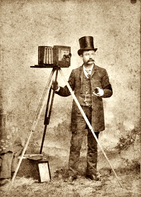 John Chester Bushong. photorapher with the Bushong and Gray Photographic Studios, Van Alstyne, Texas, ca 1888
