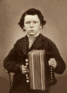 A young Hiram K. Bushong, from a tintype, click to enlarge.